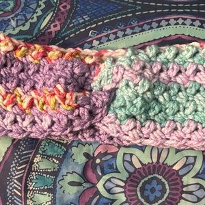 Colorful Crochet ear warmer
